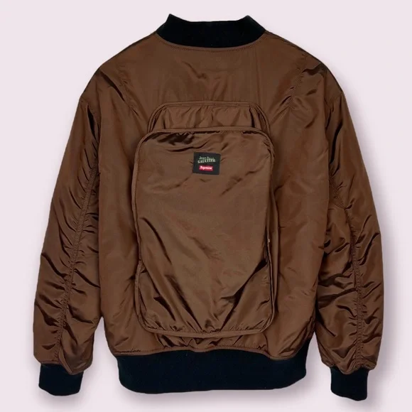 Supreme x Jean Paul Gaultier Reversible Backpack MA-1 Bomber Brown